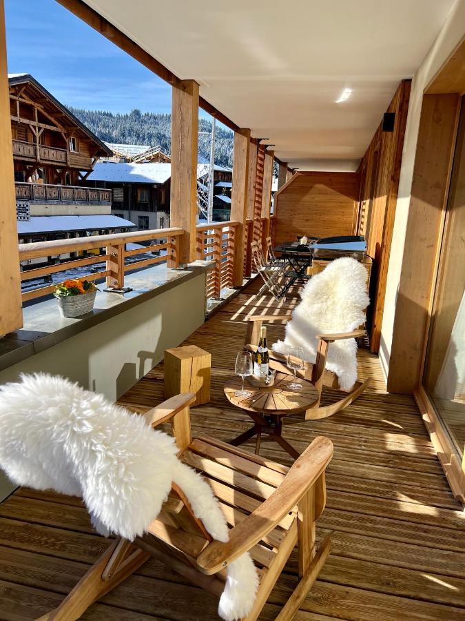 Appartement De Standing Plein Centre Station, 50M Des Pistes Les Gets Extérieur photo