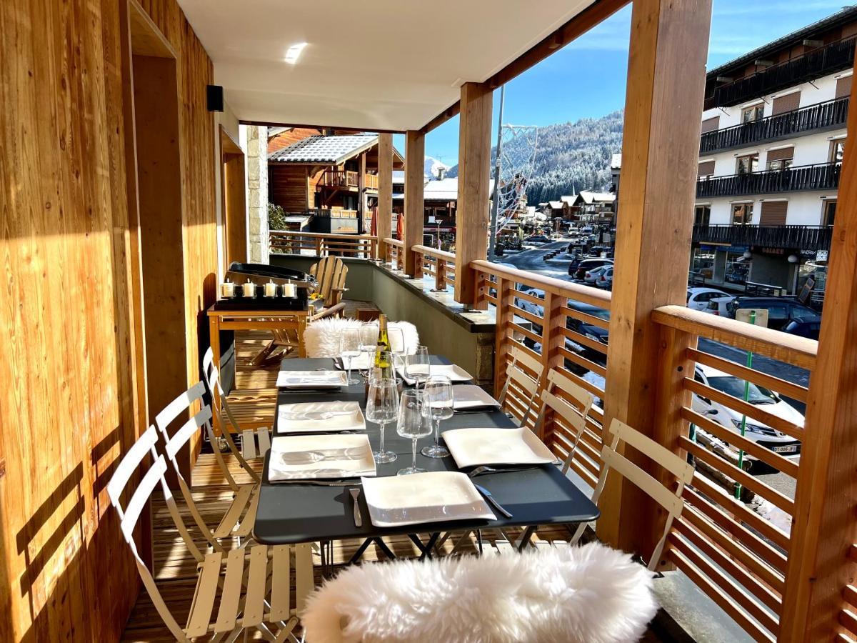 Appartement De Standing Plein Centre Station, 50M Des Pistes Les Gets Extérieur photo